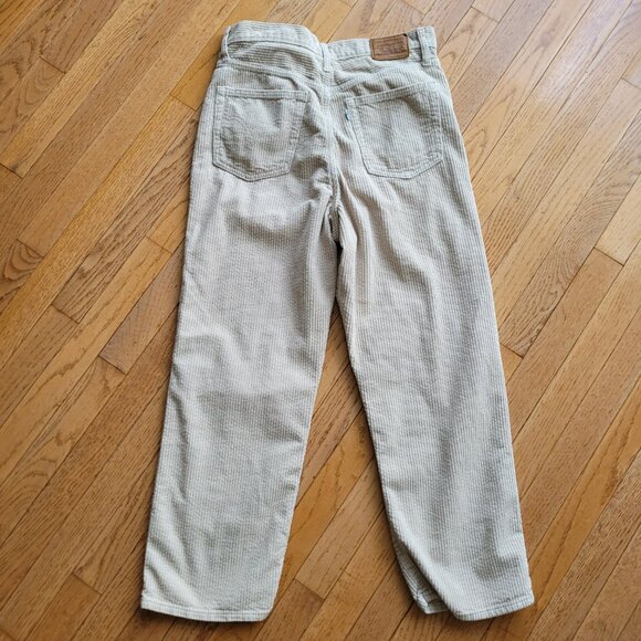 Levis Ribcage Straight Ankle Straight Corduroy Pant Sandshell Wide wale - Picture 12 of 16